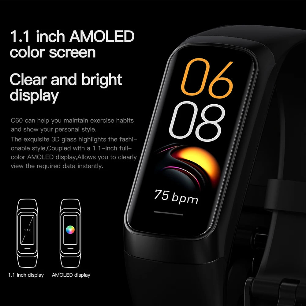 Advanced AMOLED Smartwatch with Body Temperature Monitoring – Your Complete Fitness Companion