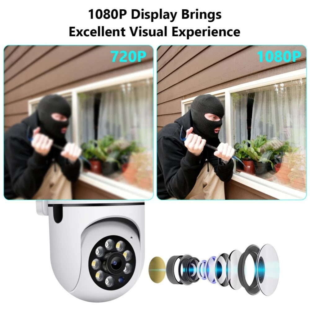 Professional 1080P HD WiFi Security Camera with 4X Digital Zoom and AI Human Detection