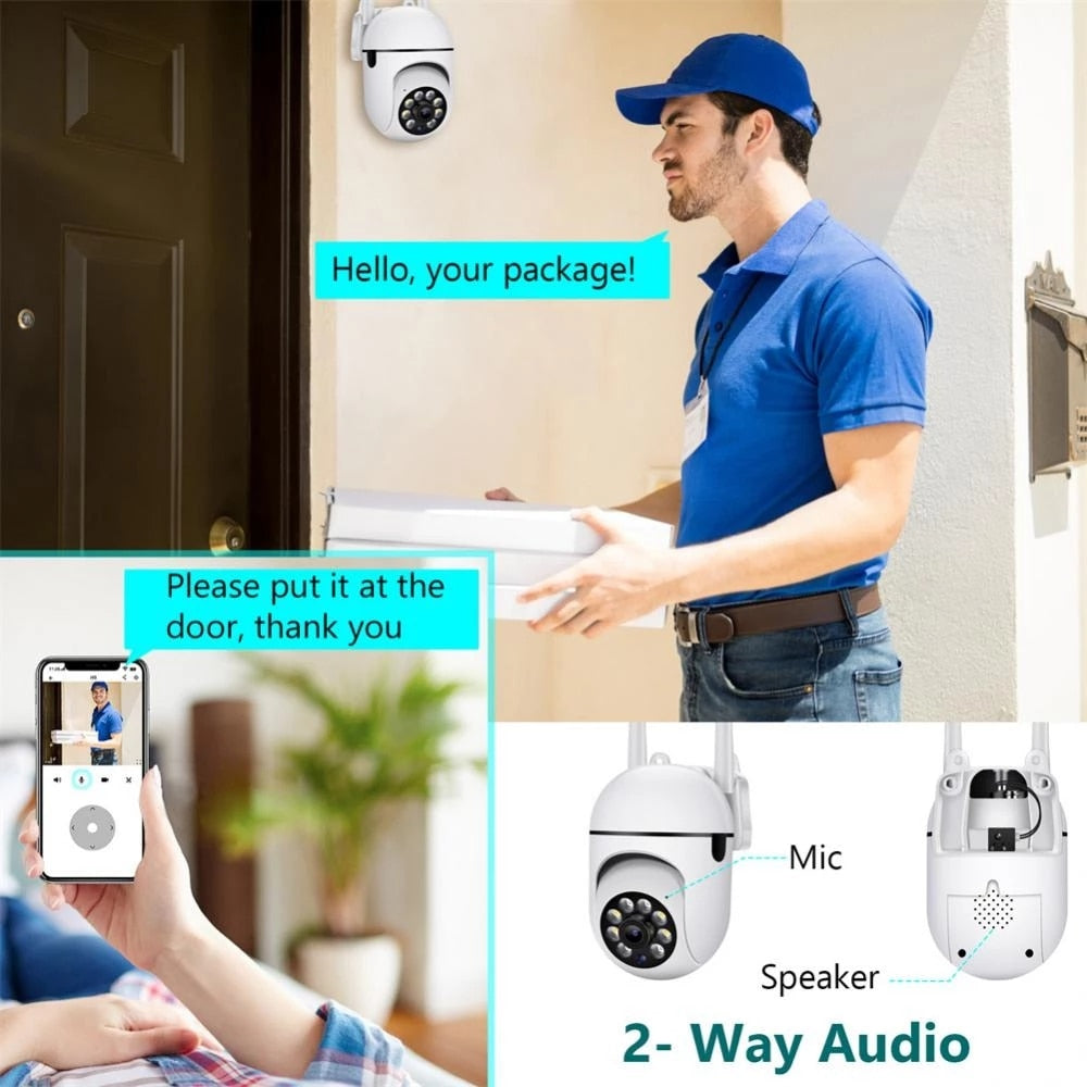 Professional 1080P HD WiFi Security Camera with 4X Digital Zoom and AI Human Detection
