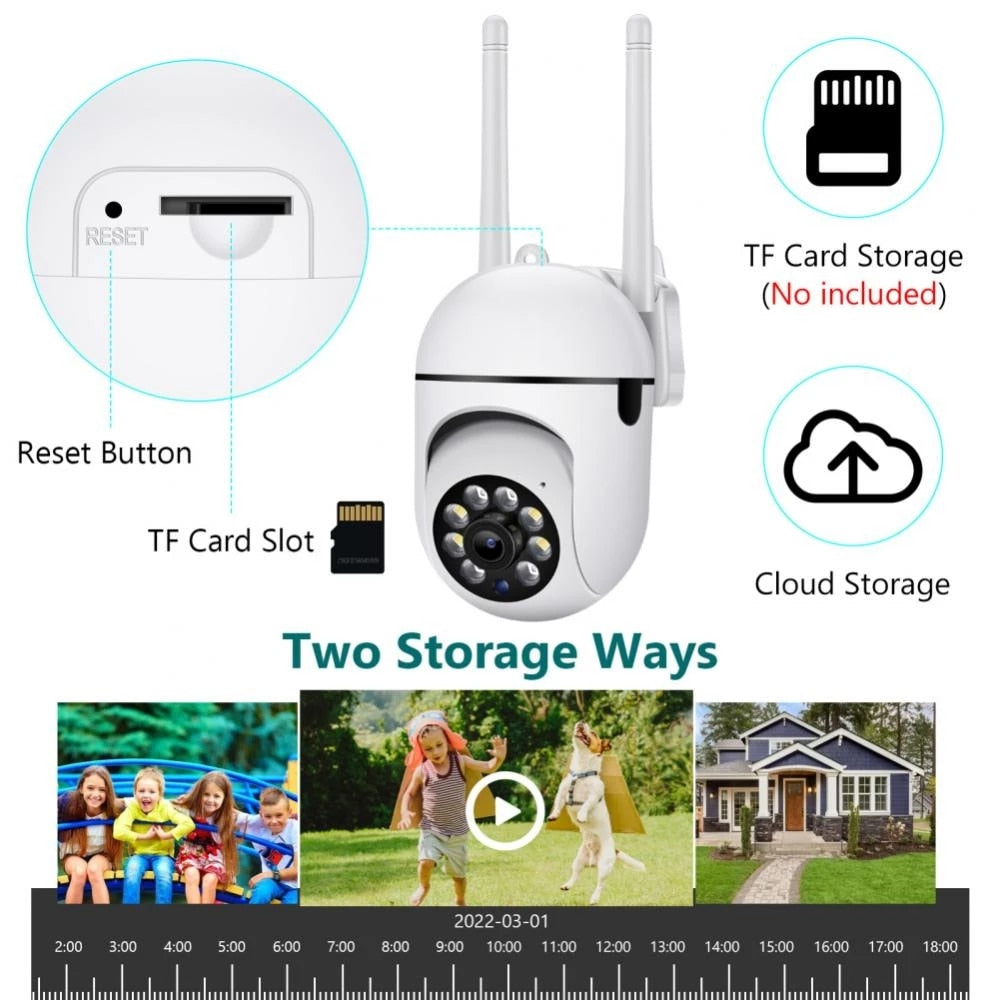 Professional 1080P HD WiFi Security Camera with 4X Digital Zoom and AI Human Detection